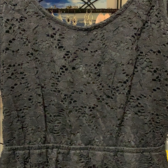 Black Lace A Line Dress - Picture 3 of 12